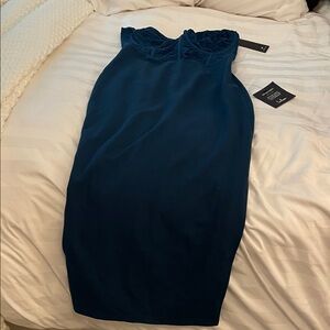 Lulu’s teal  Blue Lace bustier Dress